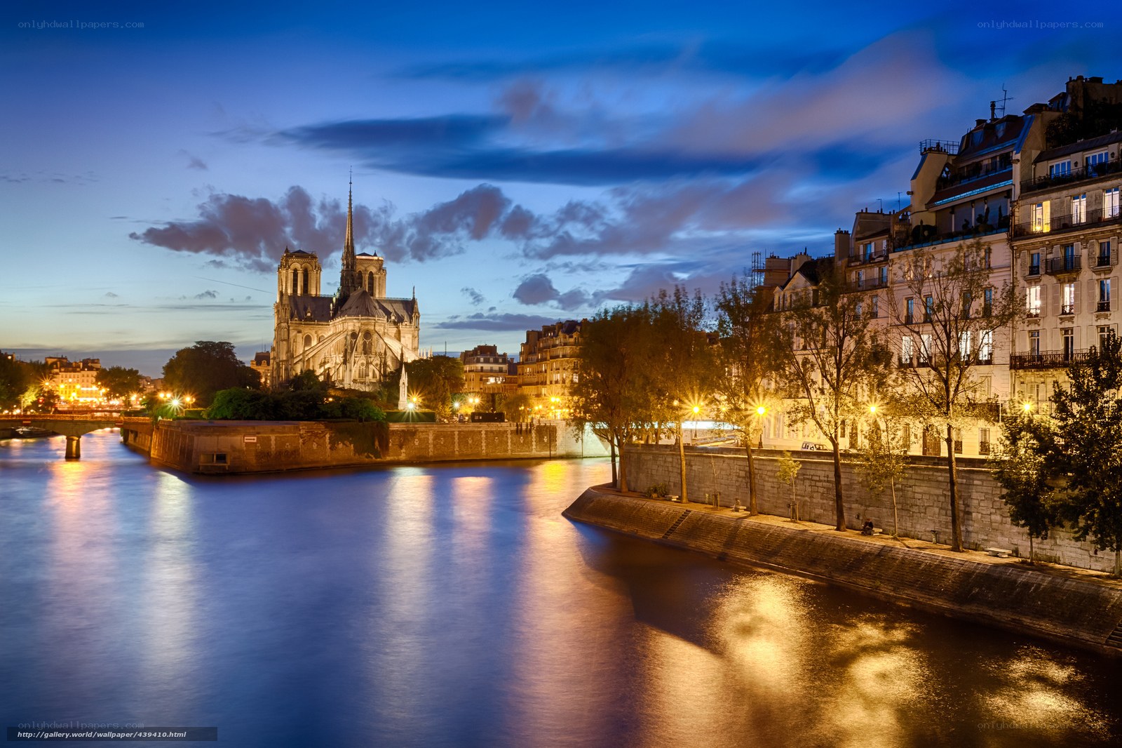 Notre-Dame at dusk, Paris