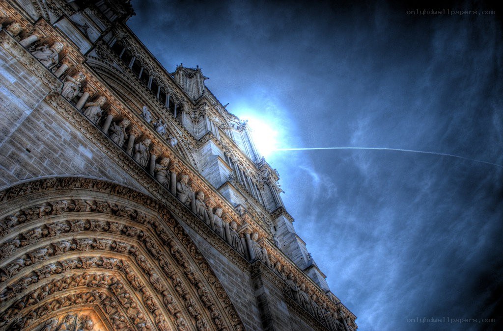 Notre-Dame Cathedral at dusk