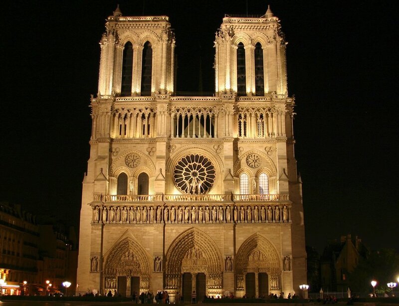Notre-Dame Cathedral at night