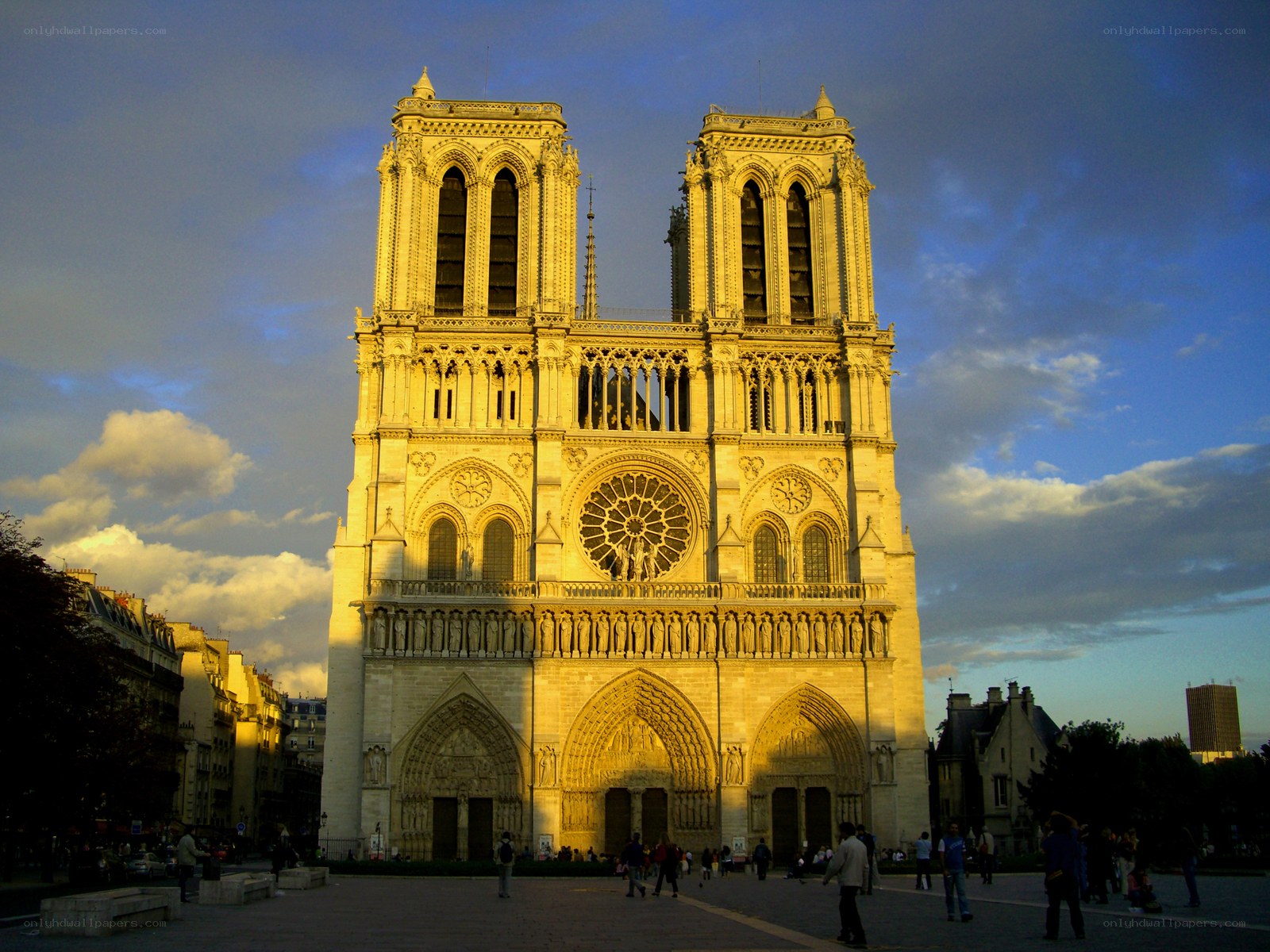 Notre-Dame Cathedral at sunset