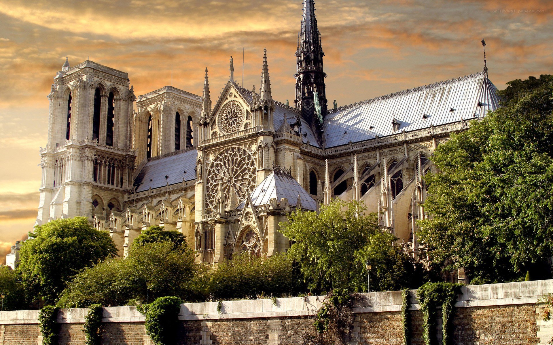 Notre-Dame Cathedral at sunset