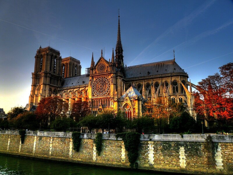 Notre-Dame Cathedral at sunset