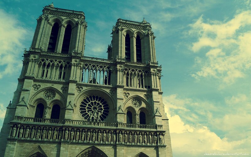 Notre-Dame Cathedral — Blue, Dramatic, Afternoon, Photograph, Sky