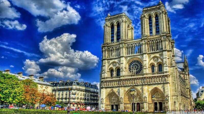 Notre-Dame Cathedral — Blue, Dramatic, Afternoon, Photograph