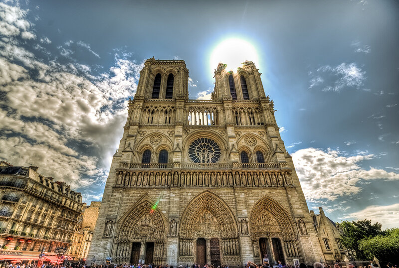 Notre-Dame Cathedral — Blue, Dramatic, Afternoon