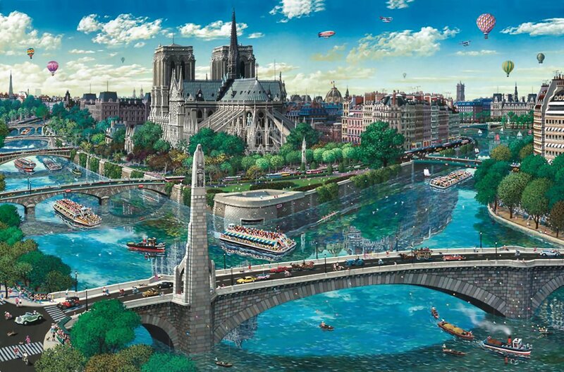 Notre-Dame Cathedral — Blue, Lively, Afternoon