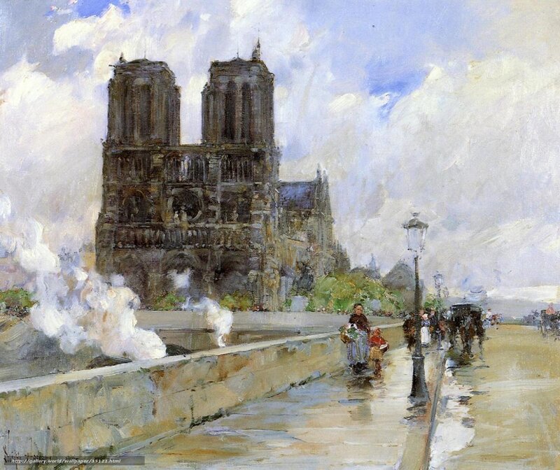Notre-Dame Cathedral — Blue, Overcast