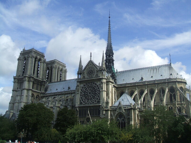 Notre-Dame Cathedral — Blue, Serene, Afternoon, Photograph, Spire