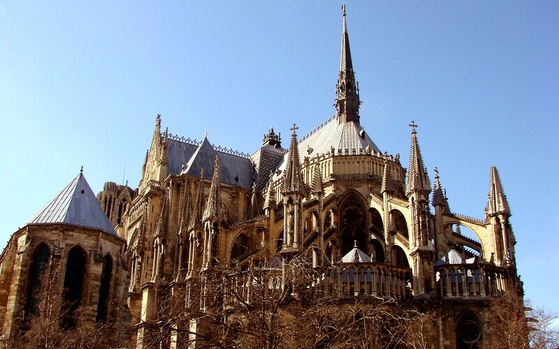 Notre-Dame Cathedral — Blue, Serene, Afternoon, Photograph, Spires