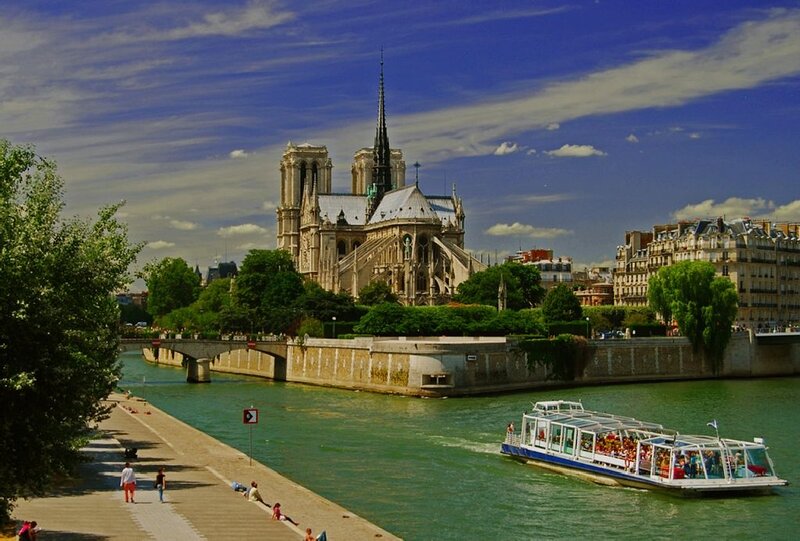 Notre-Dame Cathedral — Blue, Serene, Afternoon