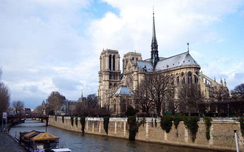 Notre-Dame Cathedral — Blue, Serene, Autumn