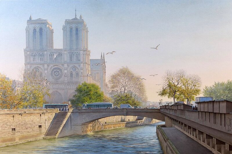 Notre-Dame Cathedral — Blue, Serene, Morning