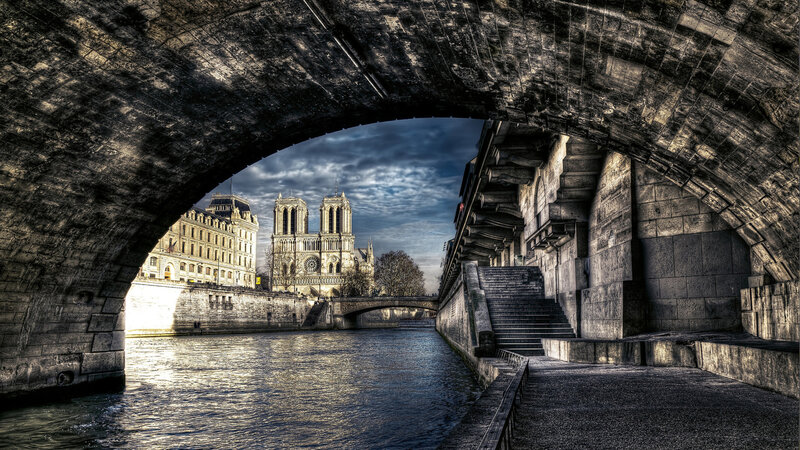 Notre-Dame Cathedral — Gray, Dramatic, Afternoon, Photograph