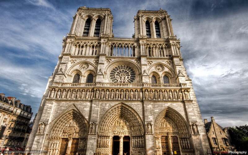 Notre-Dame Cathedral — Gray, Dramatic, Afternoon