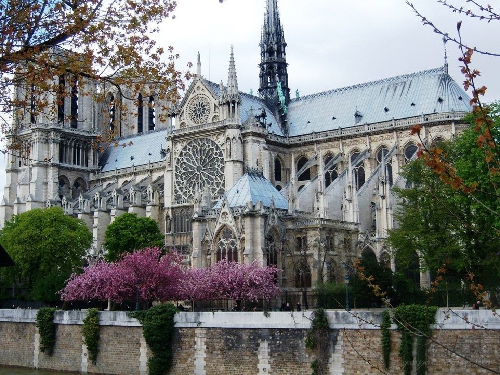 Notre-Dame Cathedral in spring