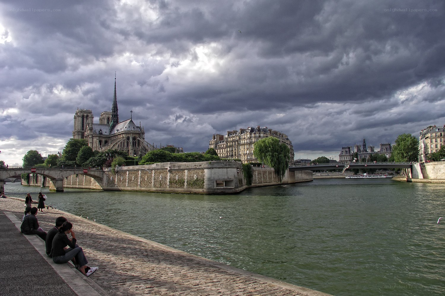 Notre-Dame Cathedral on a cloudy day