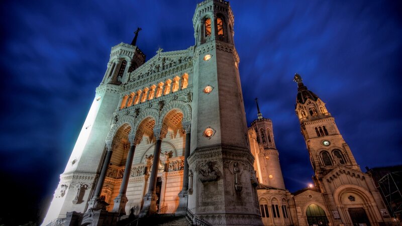 Notre-Dame De Fourvière — Blue, Dramatic