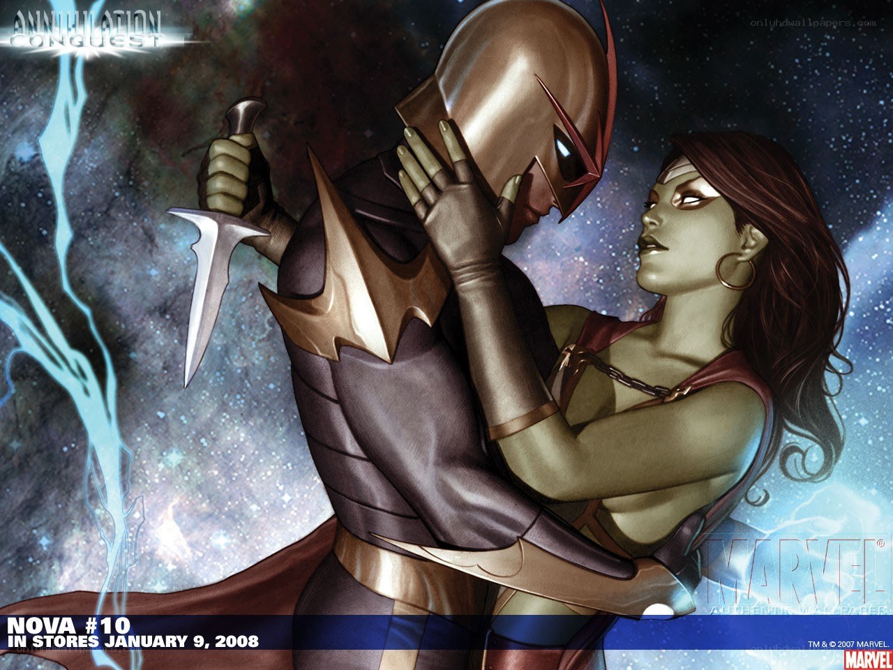 Nova and a hero in space