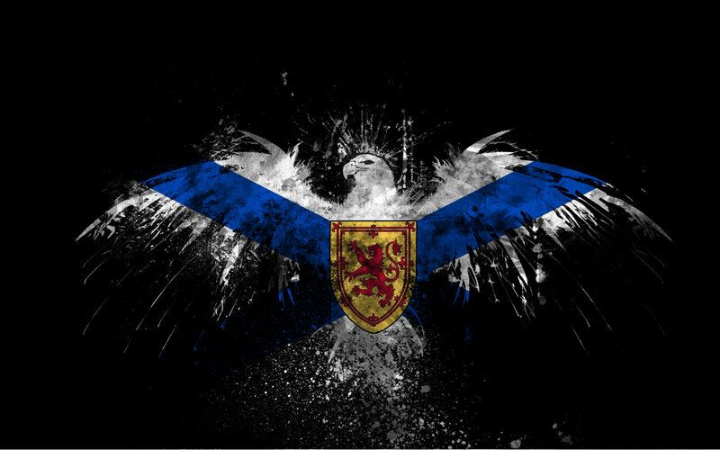 Nova Scotia flag with eagle