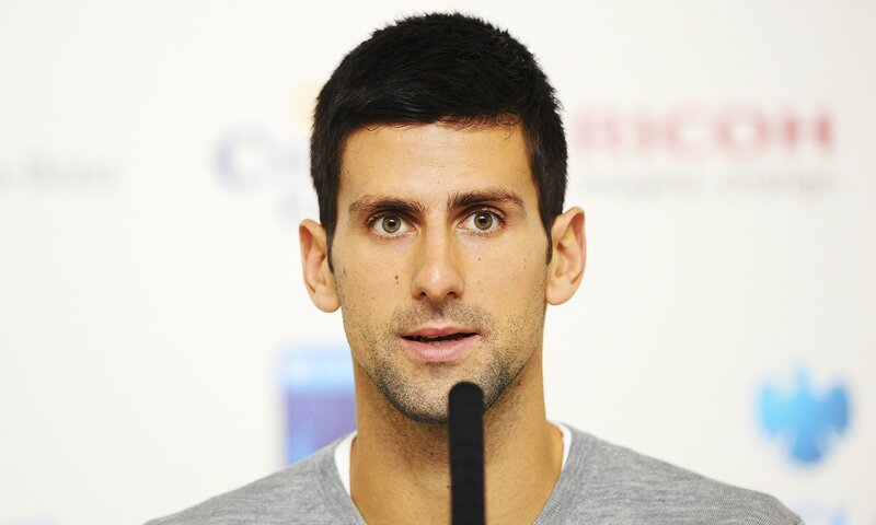 Novak Djokovic at press conference