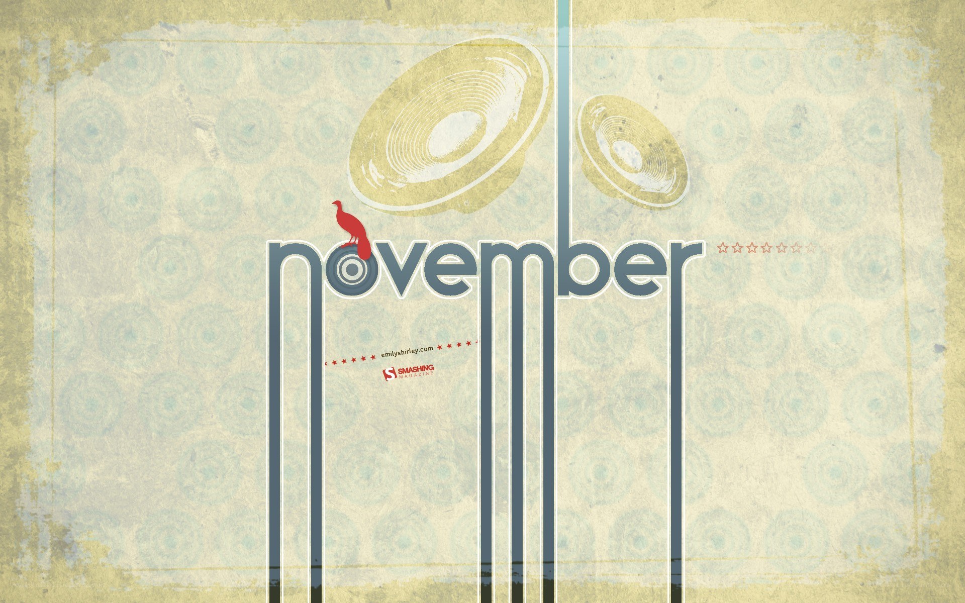 November graphic with birds