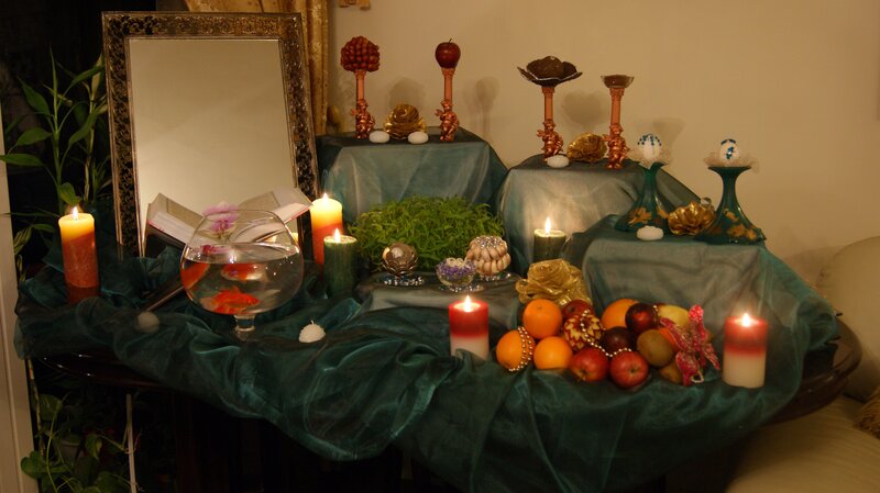 Nowruz holiday table setting
