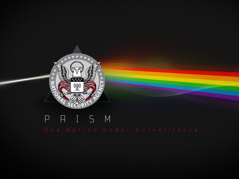 NSA Logo with Rainbow Prism — Black