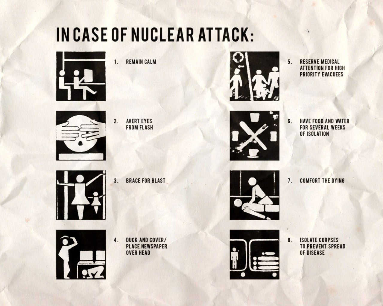 Nuclear attack instructions