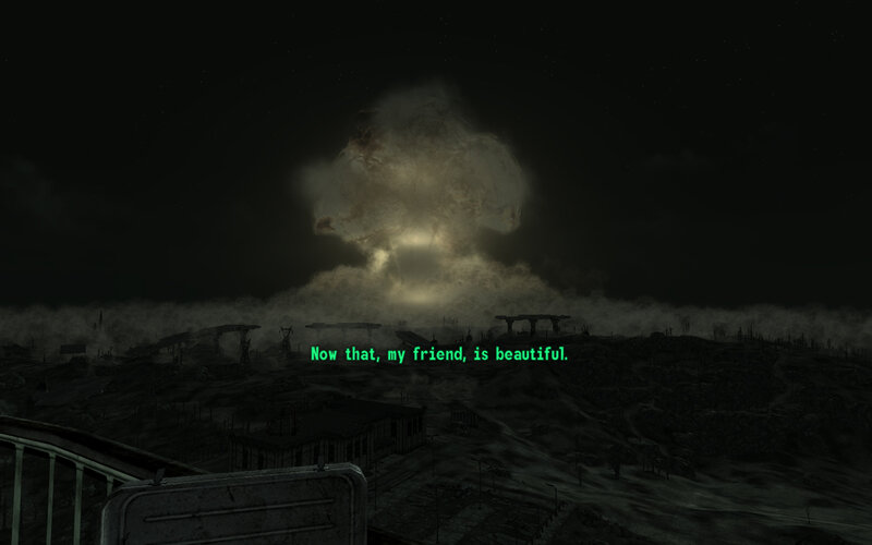 Nuclear Explosion over Ruins