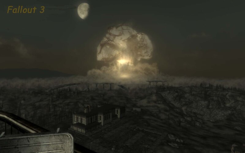 Nuclear Explosion over Wasteland