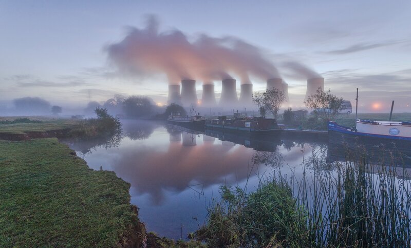 Nuclear Power Plant — Blue, Misty