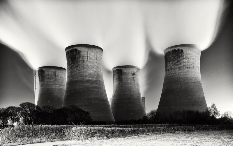 Nuclear power plant cooling towers