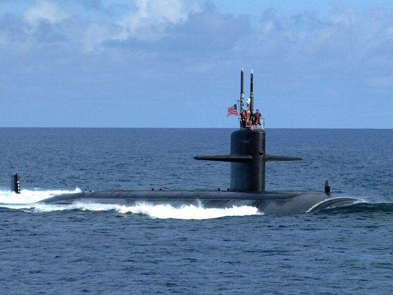 Nuclear Submarine on Surface