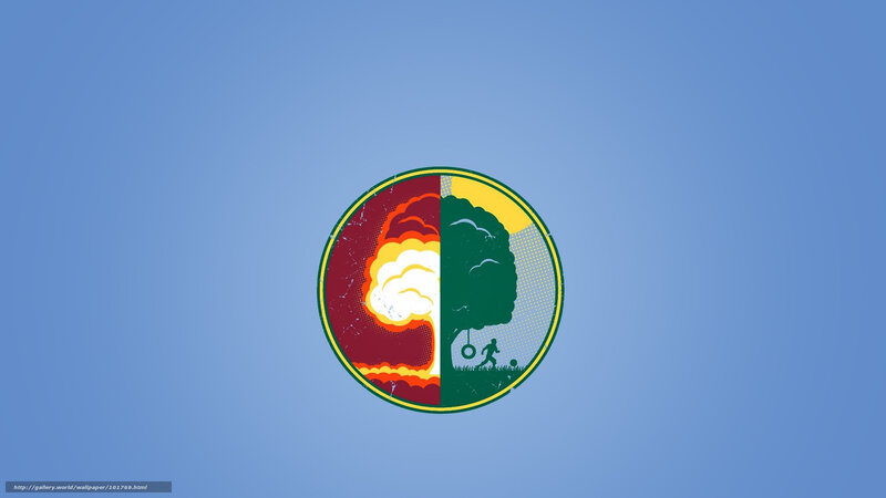 nuclear vs nature symbol