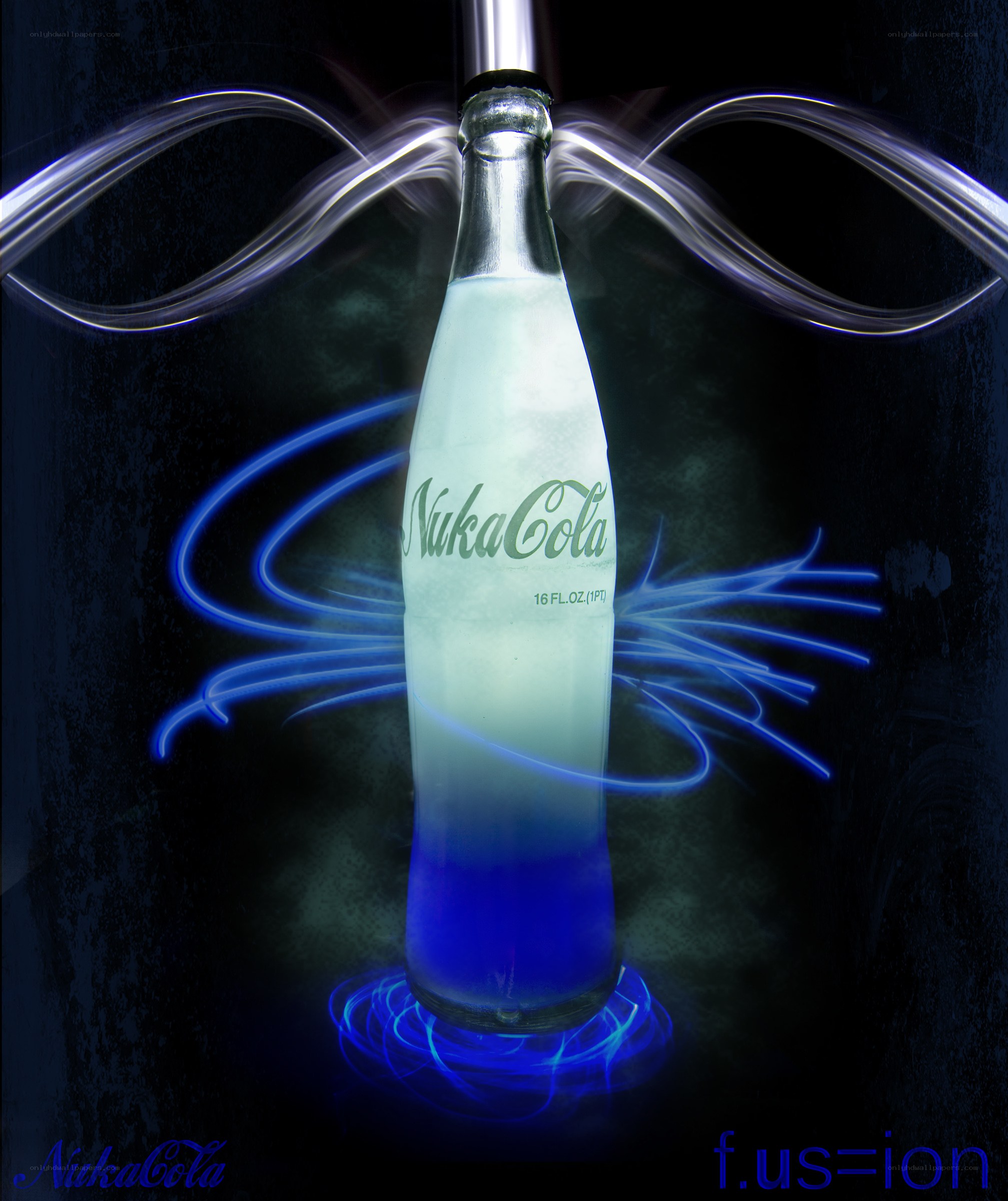 Nuka-Cola bottle with glowing effects