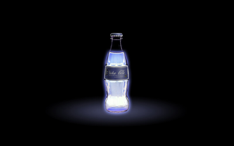 Nuka-Cola Quantum Bottle — Black, Dramatic, 3d Render