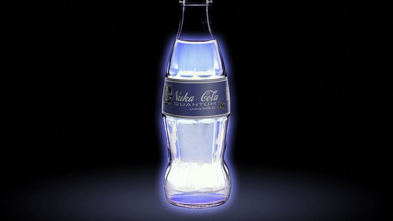 Nuka-Cola Quantum Bottle — Black, Dramatic, Photograph