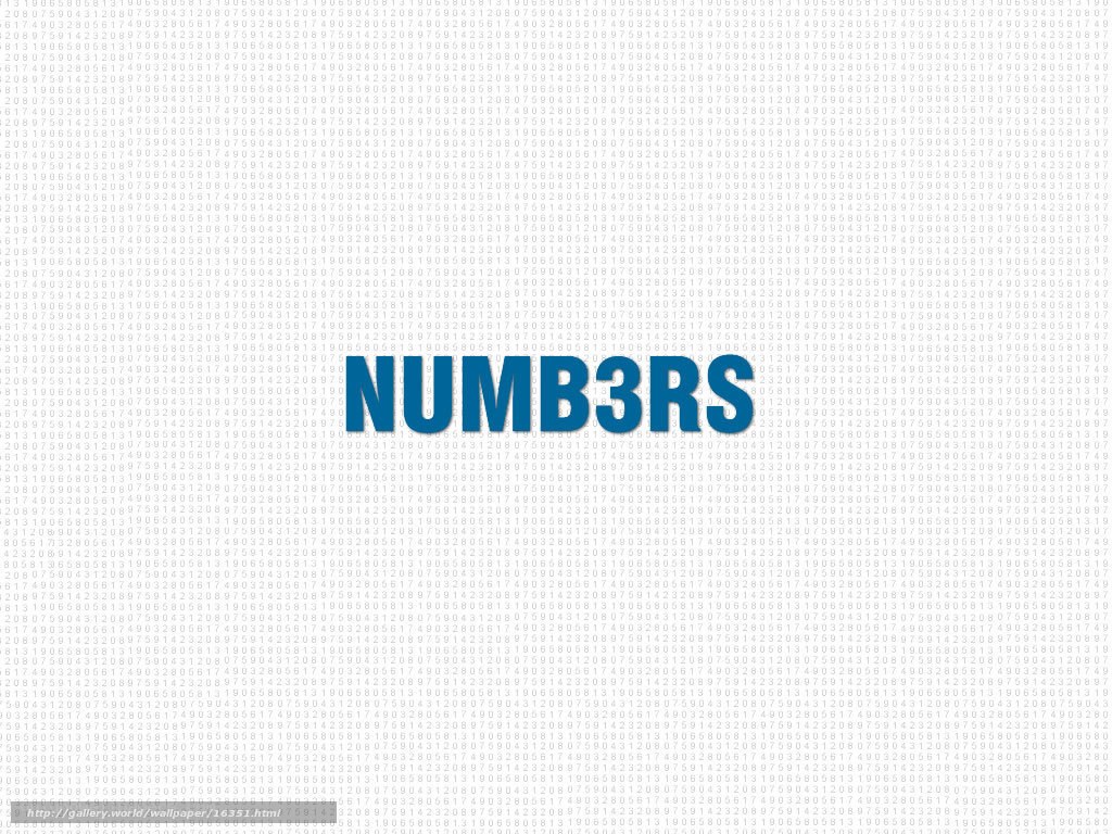 NUMB3RS text on number background