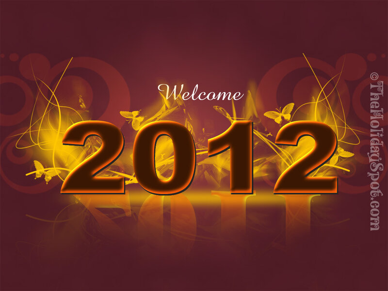 Number 2012 with Butterflies