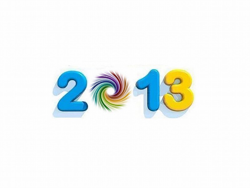 Number 2013 with Swirl