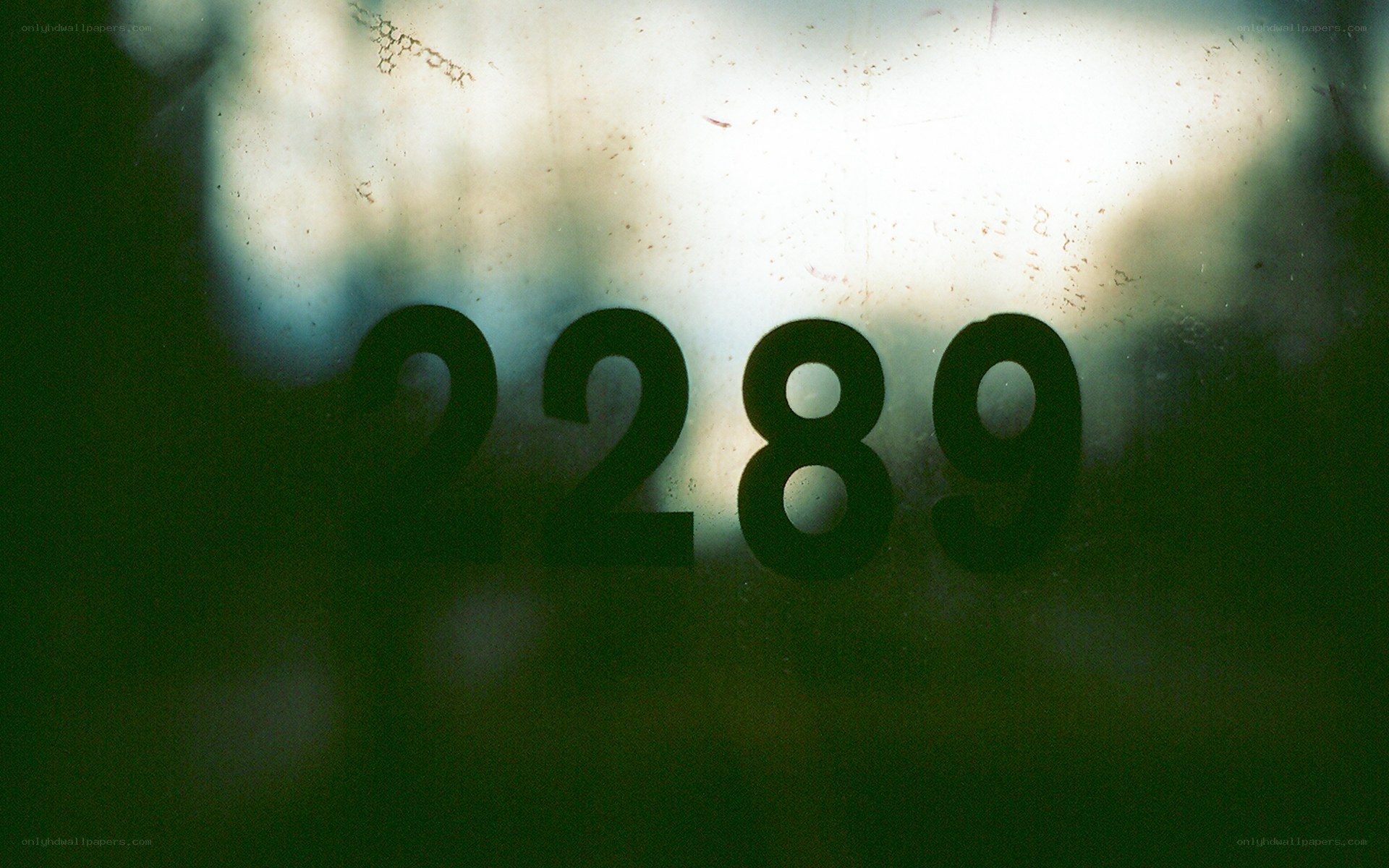 number 2289 on glass