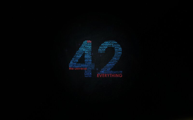 Number 42 Made of Words — Black