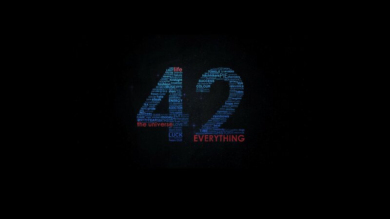 Number 42 Made of Words