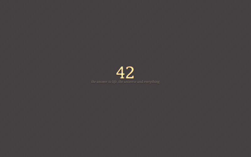 Number 42 with Text — Gray