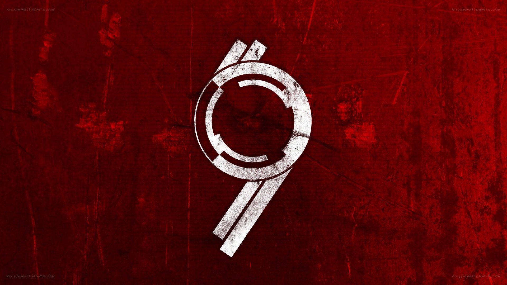 Number nine logo on red background