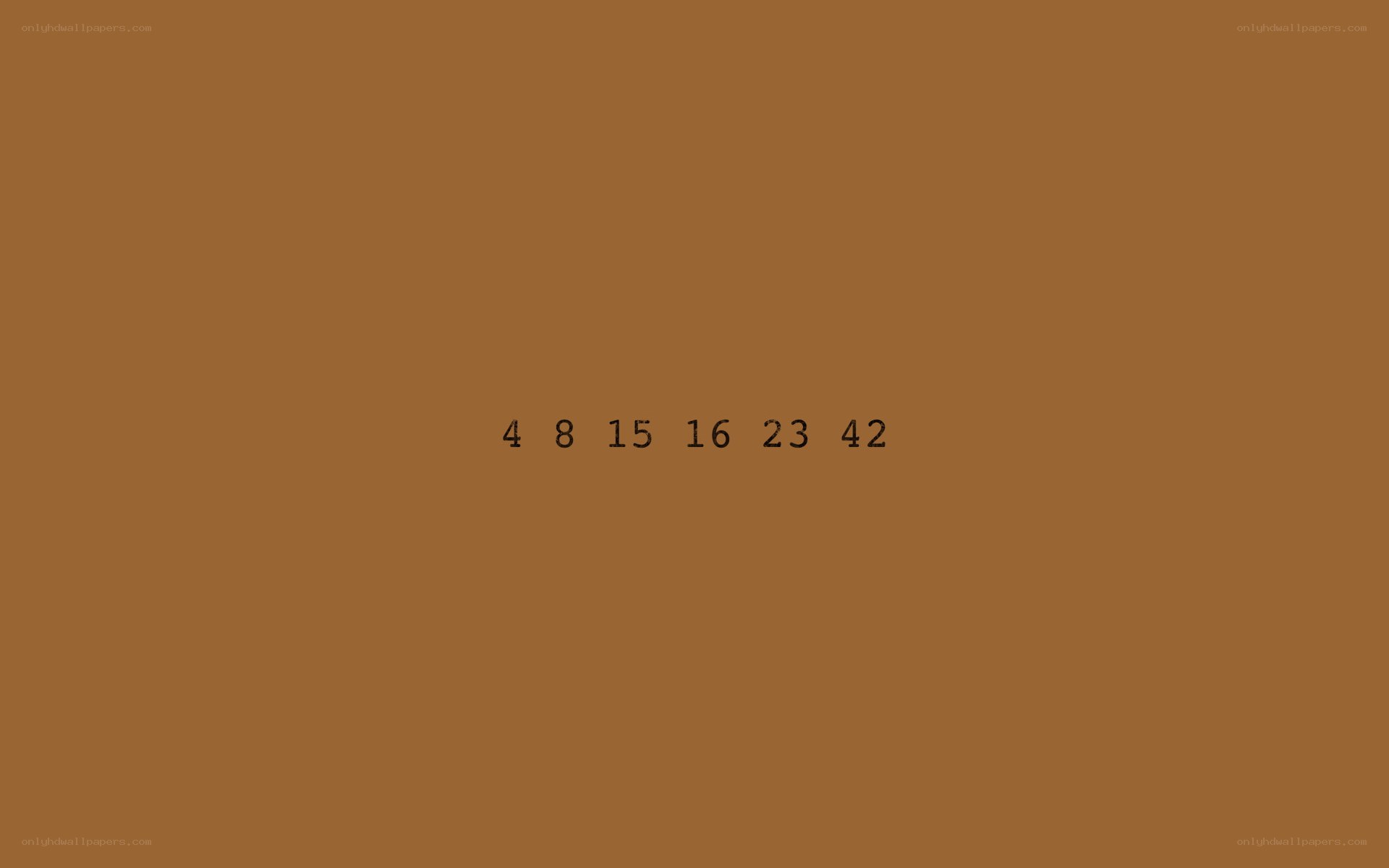 number sequence on brown background