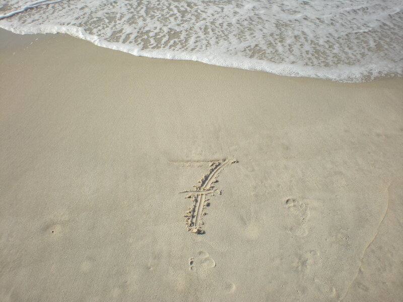 Number Seven in Sand