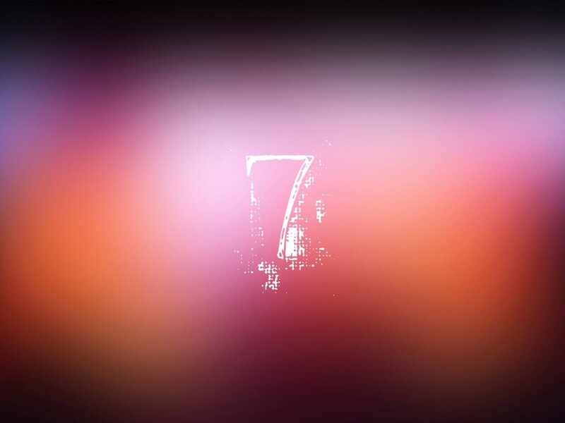 number seven on gradient