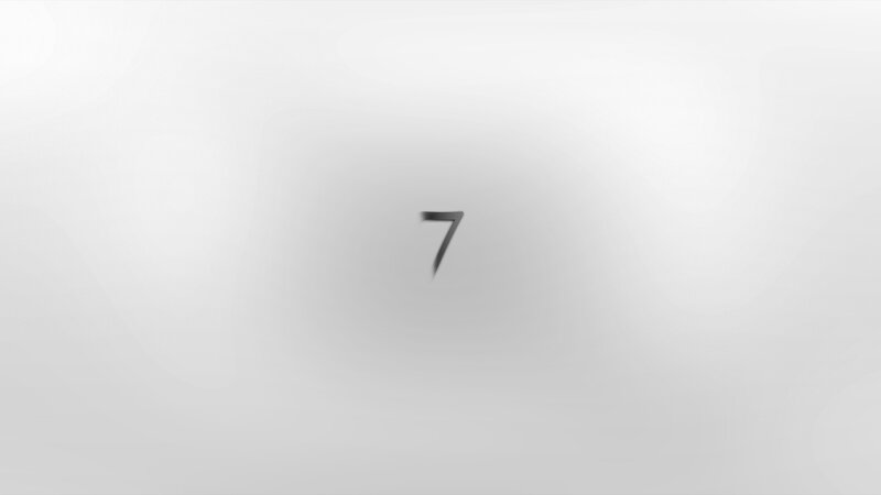 Number seven on white
