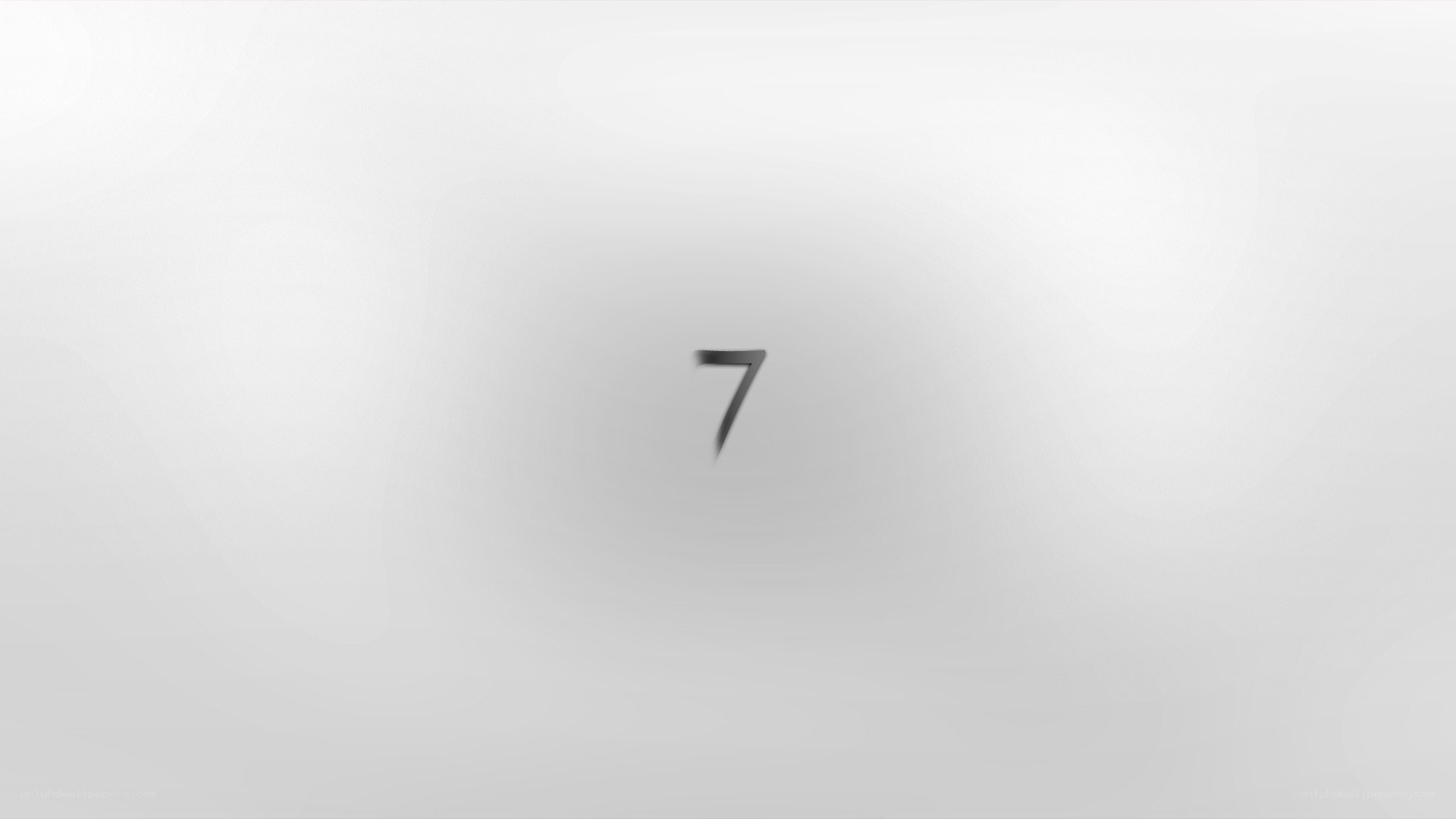 Number seven on white